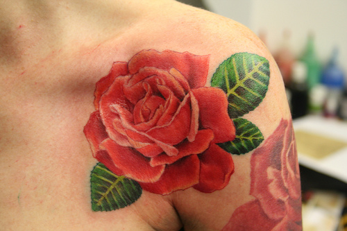 eautyful Rose Tattoos Design